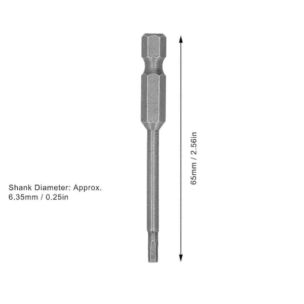 10 KPL 2,5 mm Kuusiokoloruuvimeisselikärjet Magneettipää S2-seosterästä Työkalut