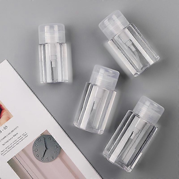 3 st Pressade Portabla Reseflaskor Transparent Tom Flaska 100ml