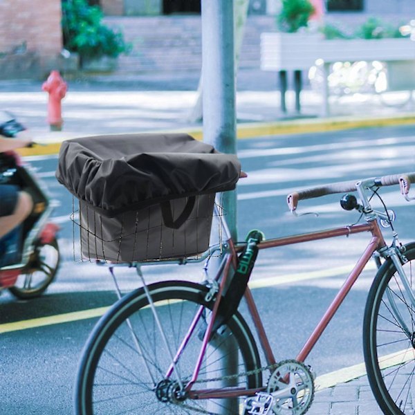 Vattentätt Regnskydd för Cykelkorg med Justerbar Storlek och Elastisk Fåll