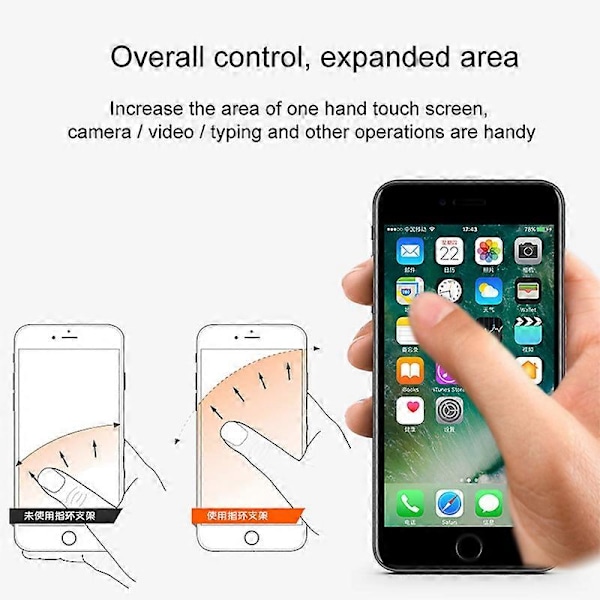 Fingerringhållare Magnetisk Telefonhållare För pocophone F1 Lyxig Roterbar Fingerring Mobiltelefonhållare Ställ Grepp