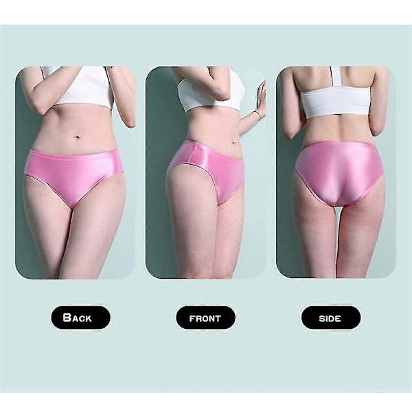 Dame Trunk Solid Truser Skinnende Stringtruser Myke Briefs Silke Satin Truse Cheeky - youanan