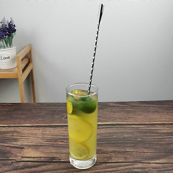 Rustfri Stål Barske Cocktail Ske Lang og Kort Barske Mælke Te Rørepind 2 stk. ScrollsQY