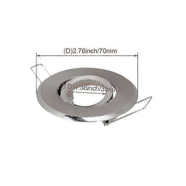 2 stk. Mr11 Downlight Armatur Gimble Satin Krom Med Lampeholder 70mm