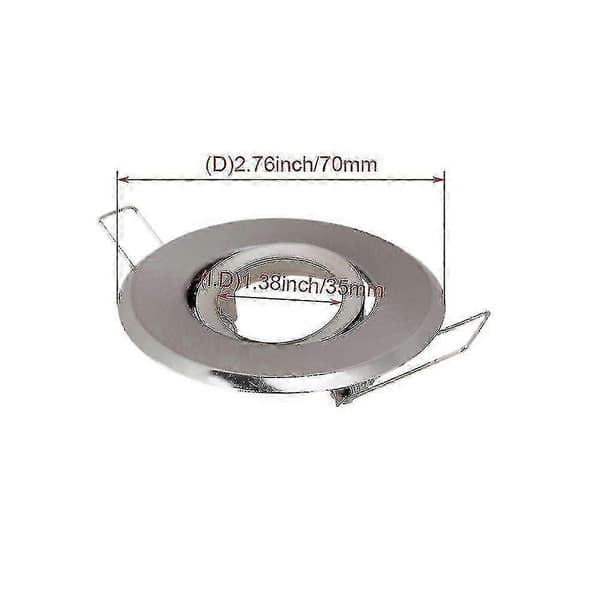 2 x Mr11 Downlight Fitting Gimble Satin Krom Med Lampeholder 70mm