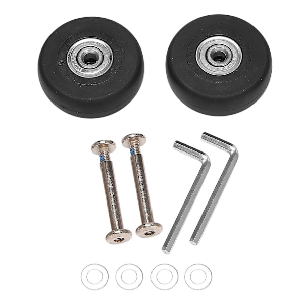2 sæt bagagekuffert udskiftningshjul aksler deluxe reparationsværktøj OD 50 mm