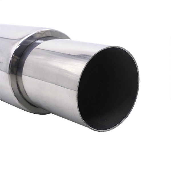 51mm Variabel Avgasrörsystem Ljuddämpare Ändrör Silver Rostfritt Stål för Biltillbehör Universell