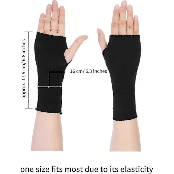 UV-skyddshandskar Handledslängd Solskydd Körhandskar Unisex Fingerlösa