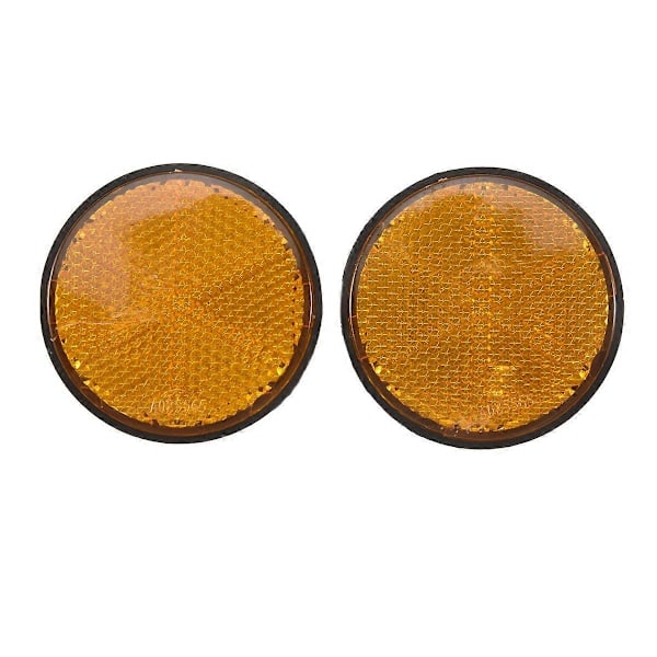 2 x 2-tommers Runde Oransje Reflektorer Universell For Motorsykler ATV Sykler Dirt Bikes