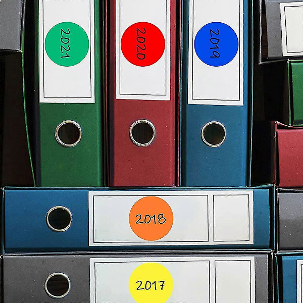 5 cm Rund Färgkodningsetikett 10 Färger Pricketiketter - Självhäftande Färgade Enfärgade Etiketter (400)