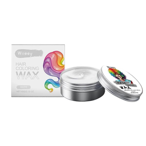 Midlertidig hårfarvevoks, 60g vaskbar hårfarvepomade white 1PCS