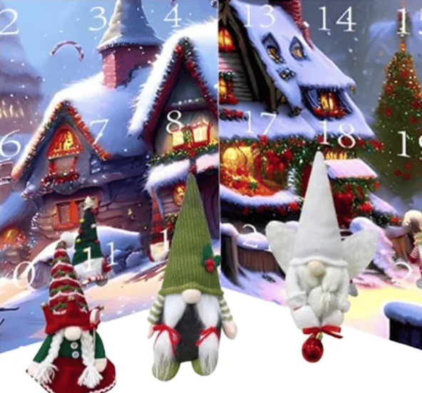 Julkalender med tomte 2024, Julkalender 2024, 24-dagars tomtesamling