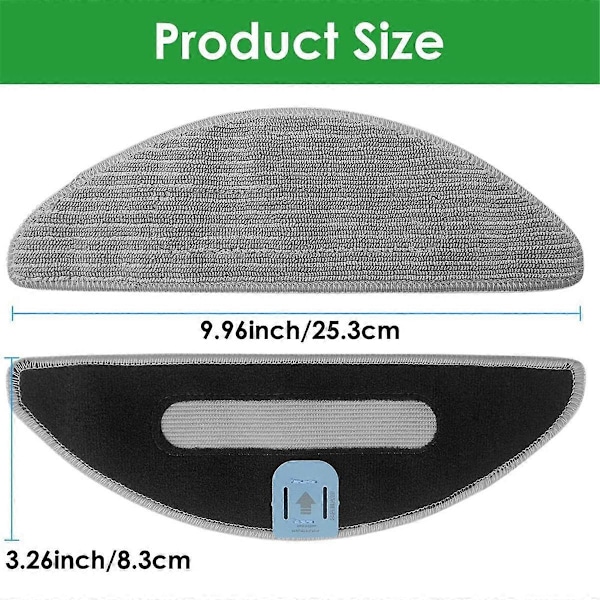 4 STK Vaskbare Mikrofiber Moppeputer for Combo I5/I5+/J5/J5+ Robotstøvsuger Erstatningsreservedel