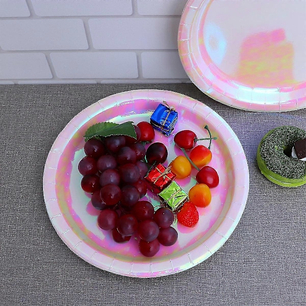 8 stk. Engangs Desserttallerkener for Baby, Festutstyr for Bursdagsfest