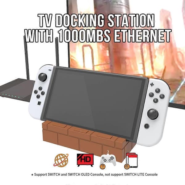 Bærbar HDMI-kompatibel Adapter Base Stativ for Switch USB Kontroller Adapter