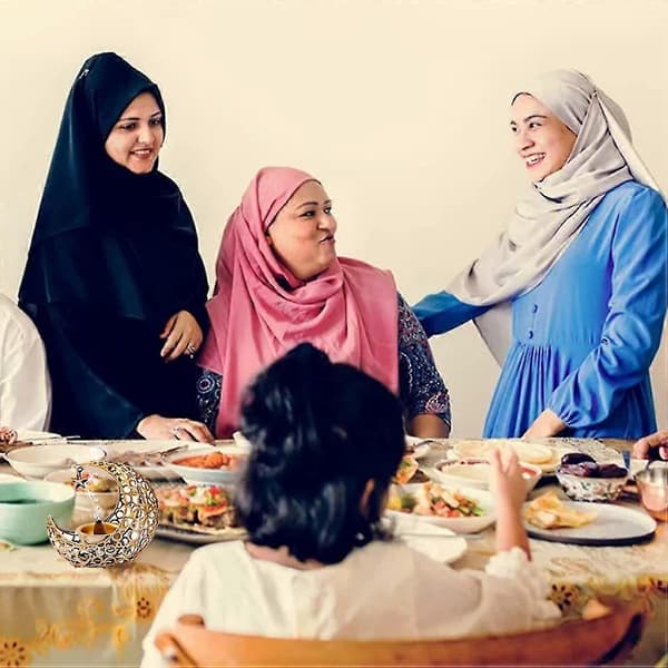 Måne Lysestake, Ramadan Lysestake, Eid Mubarak Lysestake Islamsk Muslimsk Festdekorasjon Telysestake
