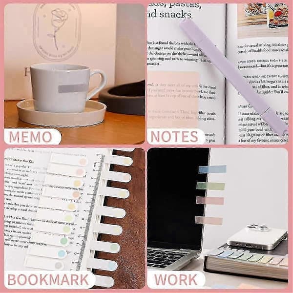 1200 Klare Sticky Notes, 24 Bibel Highlighters og Morandi Farvede Annotationer til Studenteræstetik