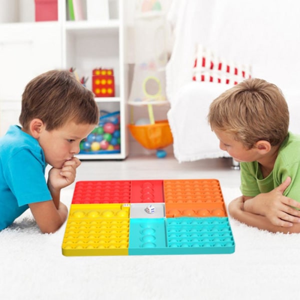 Pop It Game Bubble Popper Push Fidget Stress Relief Rainbow Chess Board Sensoriske leker Four Colors