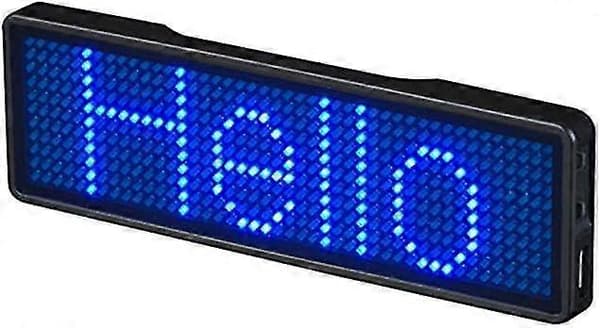 LED Bluetooth Uppladdningsbar Namnskylt - DIY Programmerbar Scrollande LED Ljusskylt Meddelandetavla, Typ 2