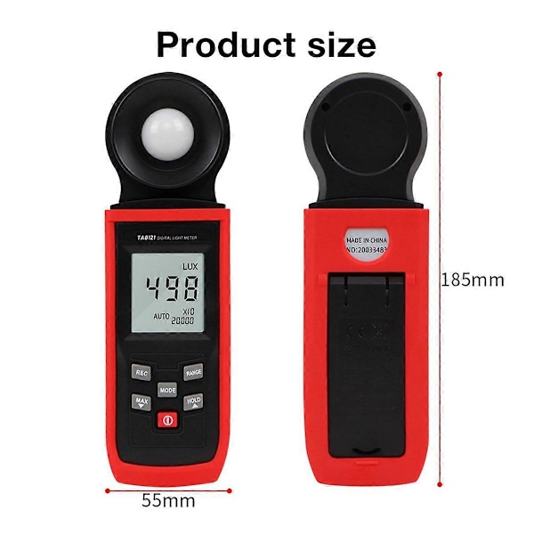 Digitalt Fotometer 100000 Lux/FC Høj Præcision Lysmåler