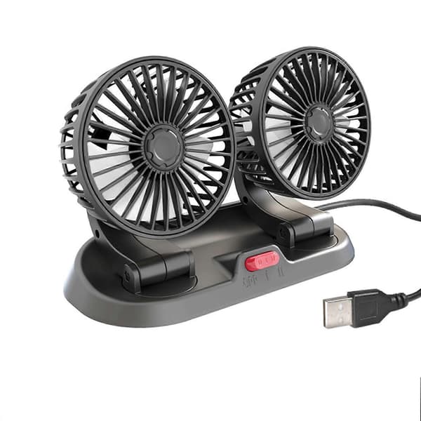 Elektrisk Bilventilator 3 Hastigheder Dobbelt til Hoved Bil Auto Køling Luftcirkulationsventilator til