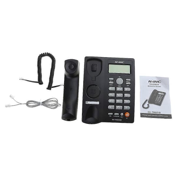 Fasttelefon med ledning, stor knappetelefon med nummerpresentasjon