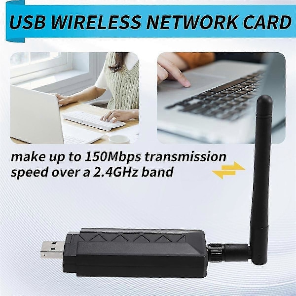 AR9271 Trådløs USB WiFi Adapter 2.4G/150Mbps til Linux, , ,til , PC, Laptop Netværksforbedring B