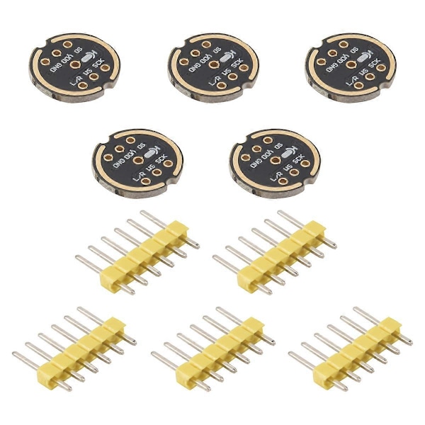 5st INMP441 Rundstrålande Mikrofonmodul MEMS Hög Precision Låg Effekt I2S Gränssnitt Stöd E