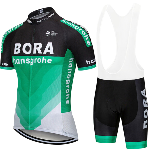UCI BORA 2023 Kortermet trøyesett for menn Ropa Ciclismo Hombre Sommersykkelklær Triathlon Bib Shorts Dress Sykkeluniform Dark Grey Asian size - S