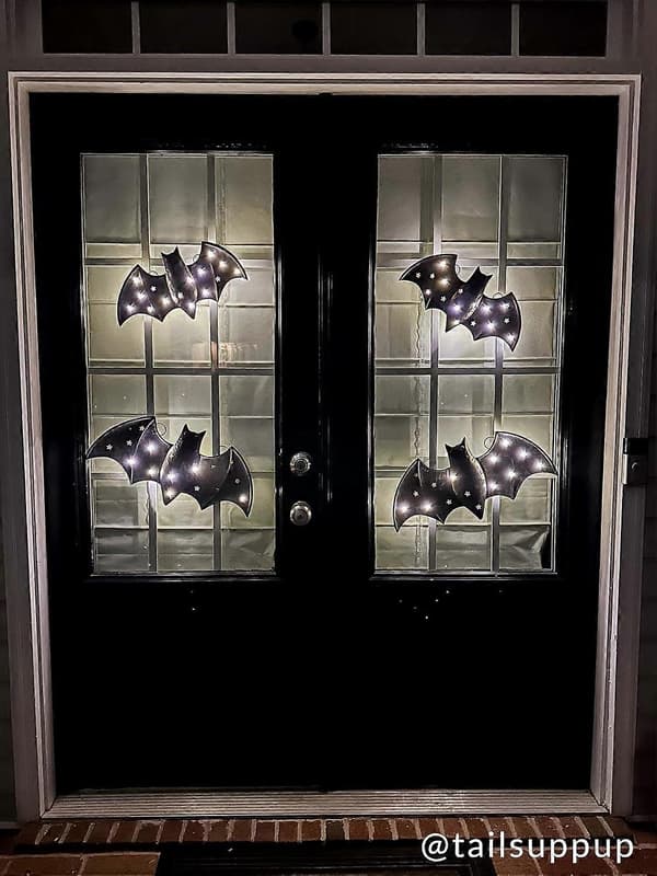 Glittrande fladdermöss Mud Pie Led Fladdermusdekoration, liten, 16\" x 7.88
