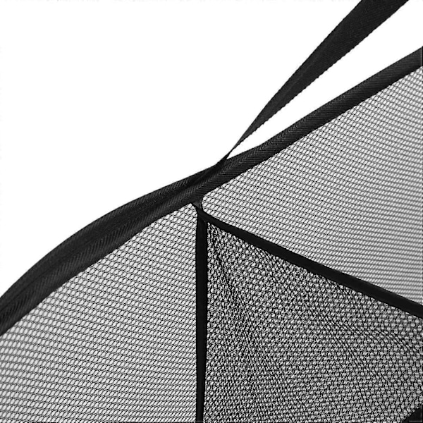 Vikbar Tvättkorg Mesh Oxford Tyg 3 Fack Pop Up Tvättkorg Klädkorg för Badrum
