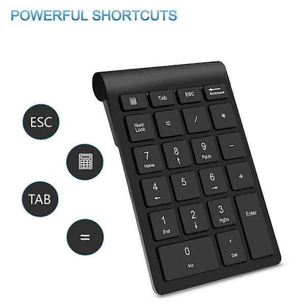 2.4G Trådlös Mini Portabel Ergonomisk Numerisk Knappsats
