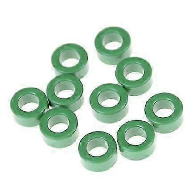 10 stk. Induktionsspoler Grøn Toroid Ferritkerne 10 mm x 6 mm x 5 mm