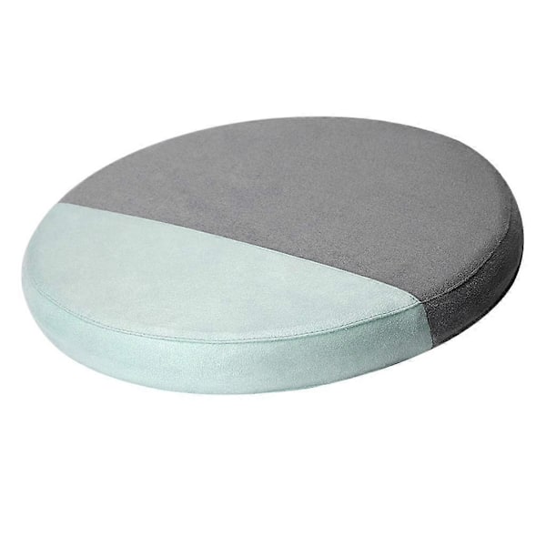 Rund Pude Memory Foam Pad Madras Blød Studente Siddehynde Grøn Grå