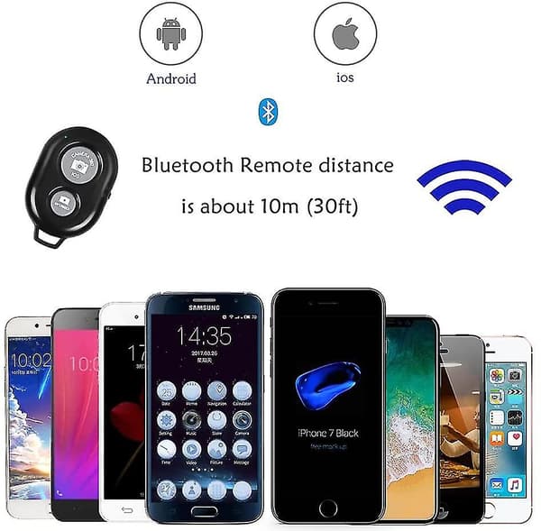 2 kpl Bluetooth-kameraetäohjain - Bluetooth-etäohjain iPhone- ja Android-puhelimille