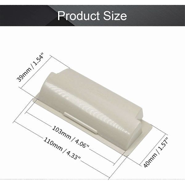 10 stk. Innfelt Flush Pull Håndtak 110 x 40 mm (L x B) Plast Pulls Innfelt Skjulte Håndtak for 1 mm Tykke Jernskapdører, Dokumentskapdører