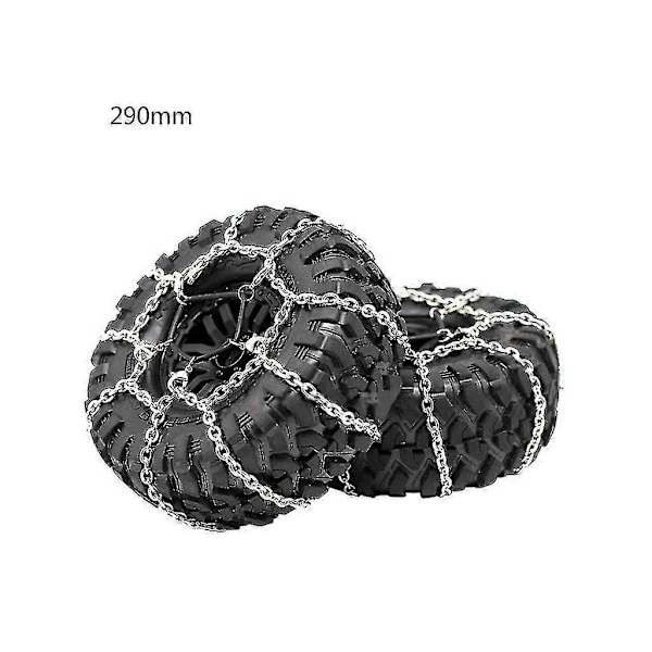 2st 1/10 Crawler Stål Snökedja För 1.9 Crawler Däck 1:10 Rc Bil Buggy Lastbil