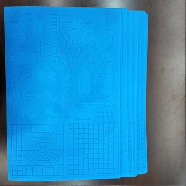 Malli 3D-kynälle, 3D-tulostuskynämalli, suuri silikonimatto 3D-tulostukseen, monimuotoinen eläinkuvioinen piirustusmatto 3D-tulostukseen, taitettava 2 sormella