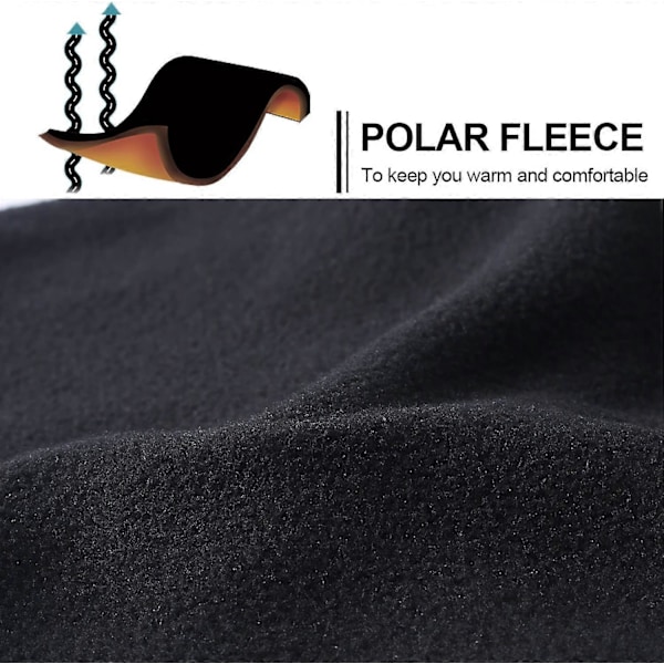Skull Cap, Vinter Fleece Vindtät Varm Mössa med Öronlappar, Hjälmfoder Män Kvinnor för Universal Elastisk Midja Skull Cap Cykling Löpning Motorc
