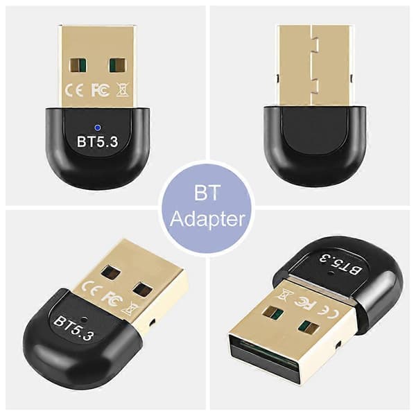 Bluetooth-sovitin USB langaton sovitin 3 Mbps sovitin Dongle Bluetooth-vastaanotin Bluetooth-yhteensopiva 5.3 langattomalle hiirelle PC:lle