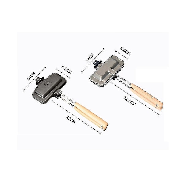 Heier Sandwichmaker med non-stick belegg, dobbeltsidig frokostsandwichmaker, sandwichsteker