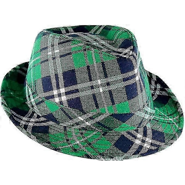 Irskternet Grøn Fedora St. Patricks Dag Leprechaun Hat