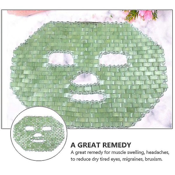 Tflycq Pink Crystal Eye Mask Handgjord ögongardin Kristall Sovmask Rose Quartz Kallterapi Ansiktsmassageapparat Naturlig Jademask green face mask