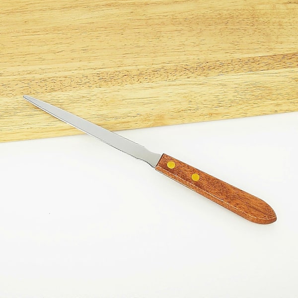 2 Stykker Brevåbner i Rustfrit Stål med Træhåndtag, Letvægts Brevåbnere, 22 cm i Længden