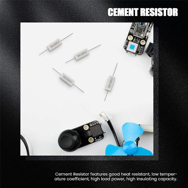 10x trådviklede keramiske cementmodstande 100 Ohm 5W Watt 5%