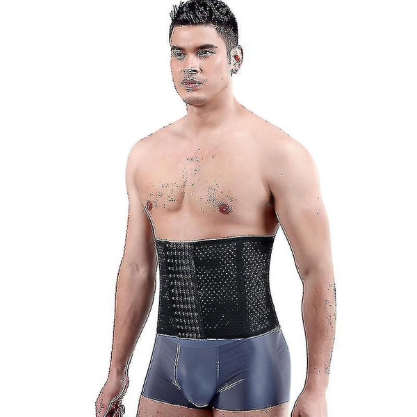 Tflycq Herr Waist trainer Med Stålben Svettbälte Bastudräkt För Fitness Body Shaper BLACK 2XL