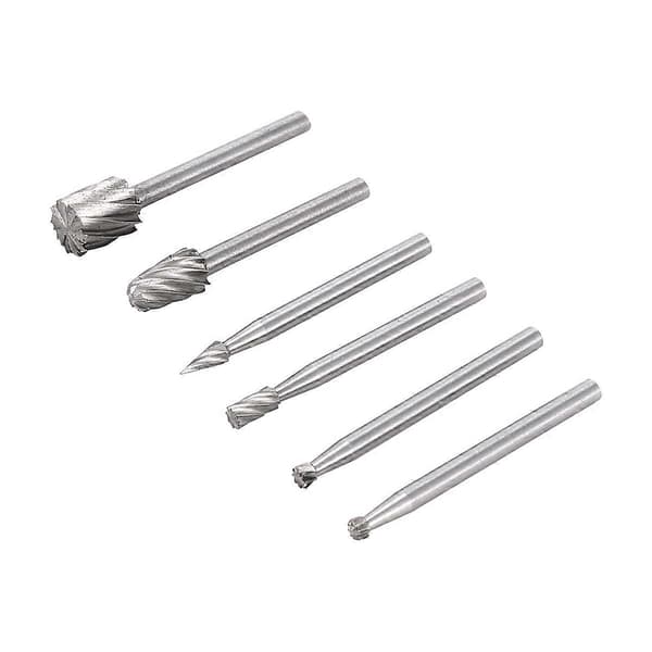 6 stk. HSS Roterende Multi Værktøj Grat Fræser Router Bit Fræser Tilbehør til