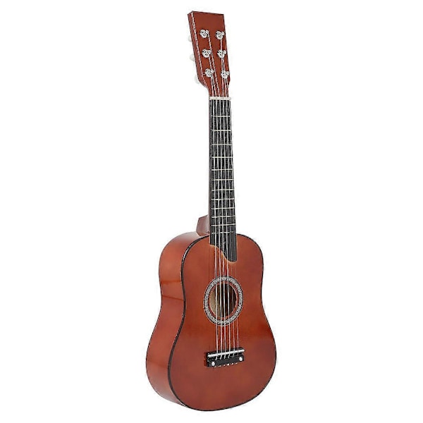 25-tums Mini Liten Gitarr Lindträ 6 Strängar Akustisk Gitarr med Plektrum Strängar för Nybörjare Barn Present