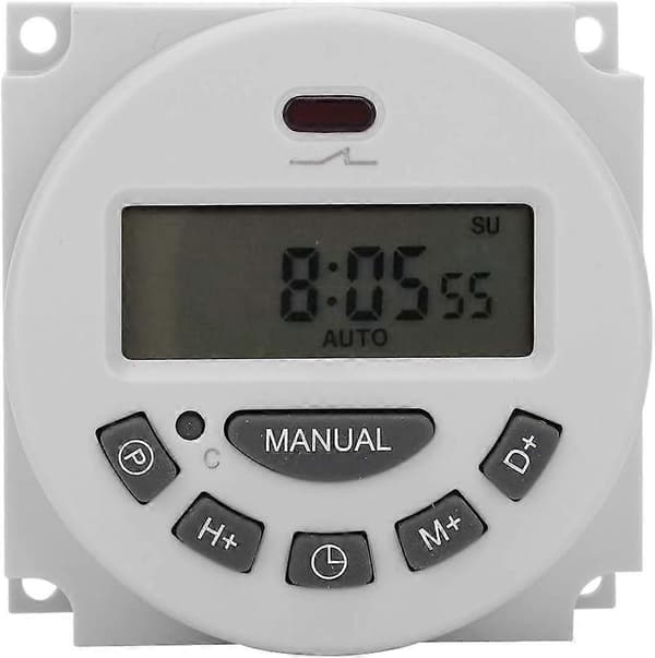 L701-12V Digital Programmerbar Tidskontrollbrytare LCD Elektronisk Timer Mikrodator Congener (6*6*3.2cm)