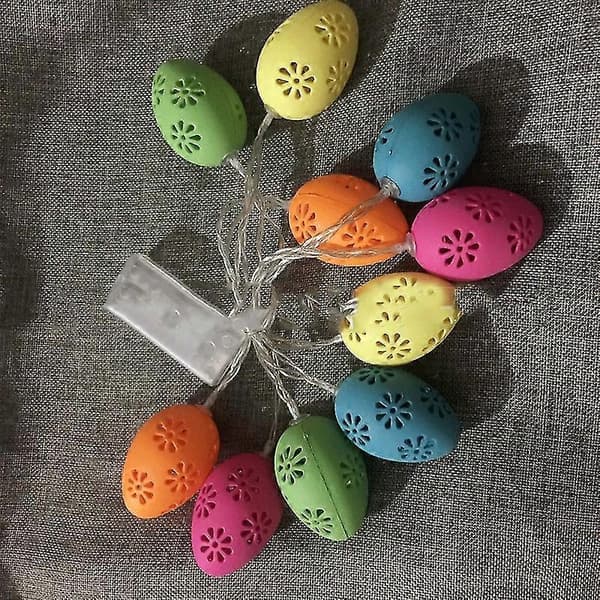 Julepynt 10 stk. LED-lys Påskeegg for påskefestdekorasjon Bryllupsdekorasjon