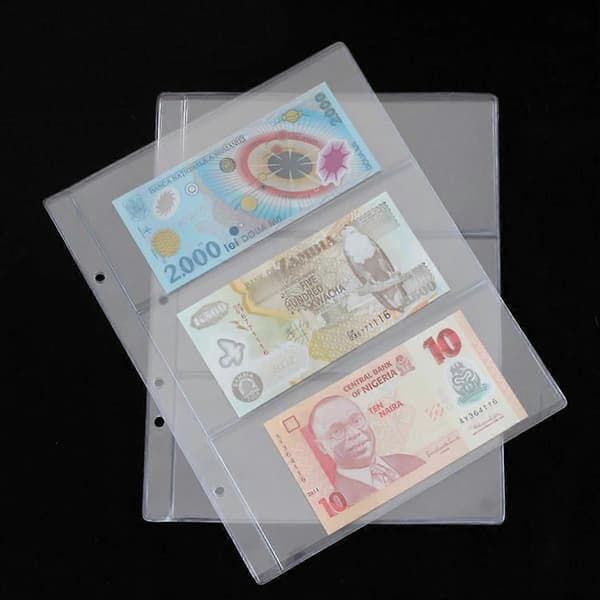 Perme Innlegg Oppbevaring Penger Seddel Valuta Holder Samling